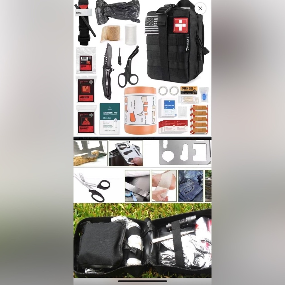 Emergency Survival Kit with Tools and First Aid